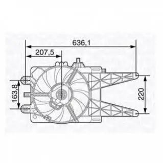 ВЕНТИЛЯТОР РАДИАТОРА FIAT PUNTO 99> 1.2 60 MAGNETI MARELLI MTC478AX