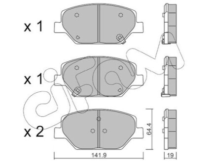 OPEL Гальмівні колодки передні INSIGNIA B 17- CIFAM 822-1178-0