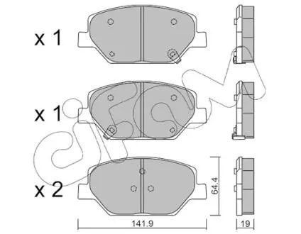 Фото opel гальмівні колодки передні insignia b 17- CIFAM 822-1178-0 OPEL Гальмівні колодки передні INSIGNIA B 17- CIFAM 822-1178-0
