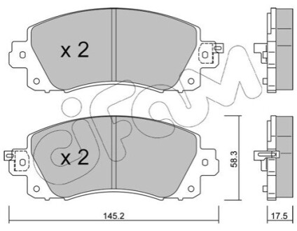 SUBARU гальмівні колодки передн FORESTER 18-, IMPREZA 16-, XV 17- CIFAM 822-1161-0