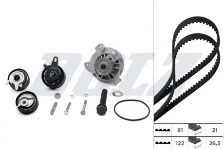 Водяной насос + комплект зубчатого ремня DOLZ KD052