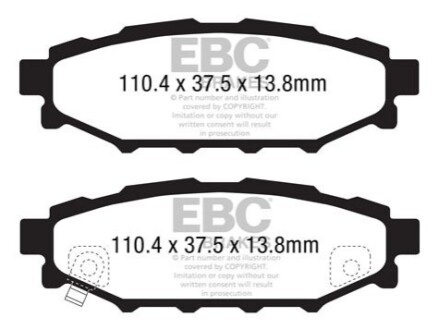 Колодки тормозные * BRAKES EBC DP1584