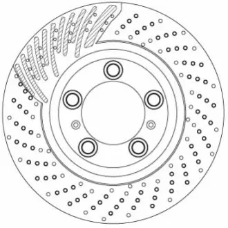 ЩИТ КОЛОДОК. PORSCHE 911 (991) 12-LP TRW DF6821S