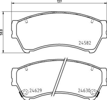 КОЛОДКИ HAMULC. MAZDA 6 2,3 06-08 ПРЗ?D BREMBO P49060