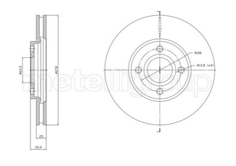 ЩИТ КОЛОДОК. FORD ECOSPORT 13-PRZ?D CIFAM 800-1768C