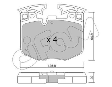 КЛОКИ ХАМУЛК. BMW 5 G30,F90 16- PRZ?D CIFAM 822-1146-0