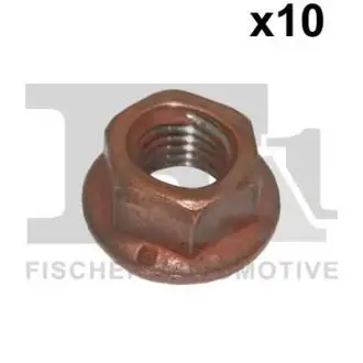 FISCHER Гайка M8 SW12 (OE - 173240,2064172,4805224,5850770,12855208) (з мідним покриттям) Fischer Automotive One (FA1) 988-0804.10
