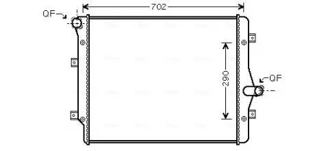 Радиатор GOLF5/TOURAN/A3 DIES 03- (Ava) AVA COOLING VN2208