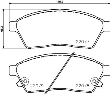 КЛОКИ ХАМУЛК. CADILLAC SRX 09- PRZ?D BREMBO P09009