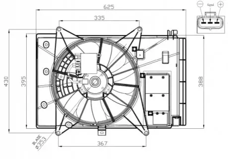 ВЕНТИЛЯТОР ДВИГАТЕЛЯ MAZDA CX3 2.0 15- NRF 47949