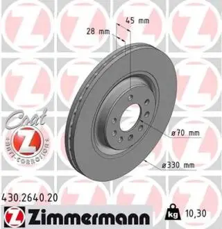ЩИТ КОЛОДОК. OPEL CORSA E 14-PRZ?D ZIMMERMANN 430.2640.20