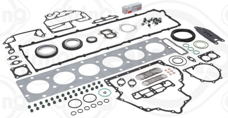 Комплект прокладок двигателя полный. MAN D2066. без прокладки поддона. полный ELRING 198.610