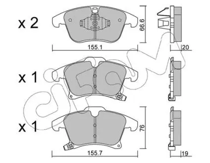 Гальмівні колодки пер. Ford Galaxy/Mondeo V 1.0-2.5 12- CIFAM 822-1039-0