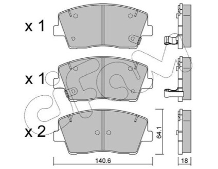 КЛОКИ ХАМУЛК. KIA STINGER 17- PRZ?D CIFAM 822-1168-0