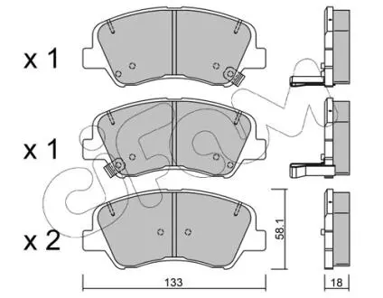КОЛОДКИ HAMULC. KIA RIO III 11-ПЕРЕД?D CIFAM 822-943-0