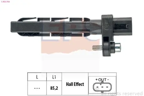 BMW датчик імпульсів 2,0-3,0d 04- EPS 1.953.758