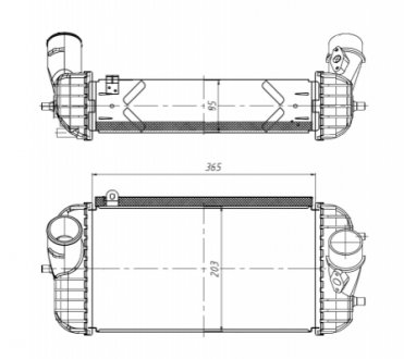 Радіатор інтеркулера Hyundai Santa Fe III/Kia Sorento 2.0D/2.2D 09- NRF 309066