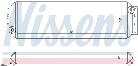 Масляный радиатор, двигательное масло NISSENS 90730