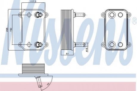 Радиатор масляный NISSENS 90735 (фото 1)