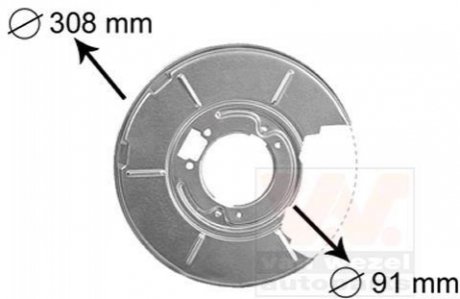 Відбивач, диск гальмівного механізму Van Wezel 0646373 (фото 1)
