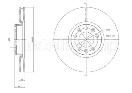 ЩИТ КОЛОДОК. OPEL COMBO 18-PRZ?D CIFAM 800-1848C