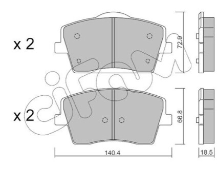 VOLVO Колодки гальмівні передні XC40 18- CIFAM 822-1186-0