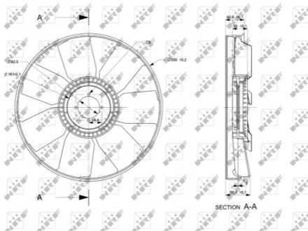 Колесо вентилятора, охлаждение двигателя NRF 49849