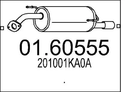 Умик коек. NISSAN JUKE 1.6 2WD 10- MTS 01.60555