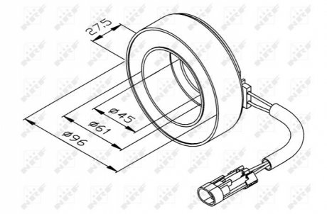 КАТУШКА КОМПРЕССОРА КОНДИЦИОНЕРА SD7V16 NRF 38470