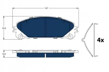 КЛОКИ ХАМУЛК. LEXUS RX 09-15 PRZ?D TRW GDB3484BTE