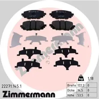 КЛОКИ ХАМУЛК. MAZDA MX-5 15- PRZ?D ZIMMERMANN 22271.145.1
