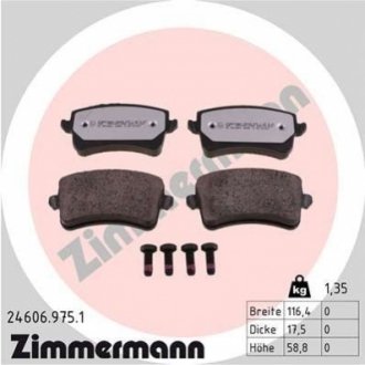 КЛОКИ ХАМУЛК. AUDI A4 (B8) 07- TY? ZIMMERMANN 24606.975.1