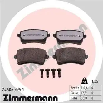 КЛОКИ ХАМУЛК. AUDI A4 (B8) 07- TY? ZIMMERMANN 24606.975.1