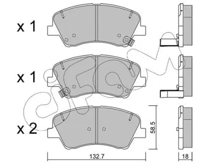 КОЛОДКИ HAMULC. KIA RIO IV 17-ПР?D CIFAM 822-1167-0