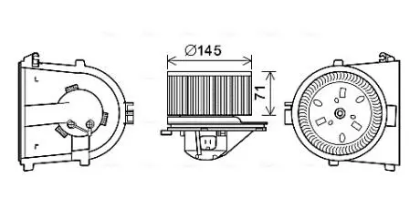 Электродвигатель, вентиляция салона AVA COOLING AI8376