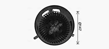 Електродвигун, вентиляція салону AVA COOLING BW8454