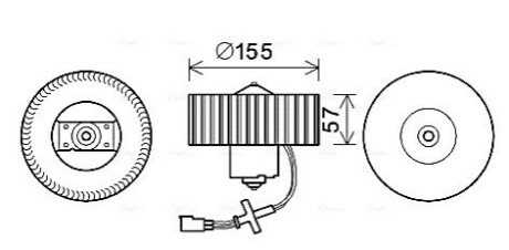 Електродвигун, вентиляція салону AVA COOLING FD8568