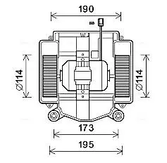 Электродвигатель, вентиляция салона AVA COOLING MS8669