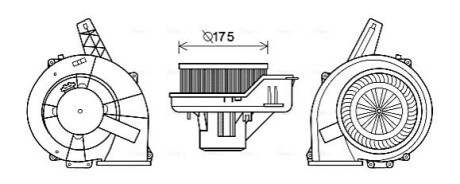 Електродвигун, вентиляція салону AVA COOLING ST8045 (фото 1)