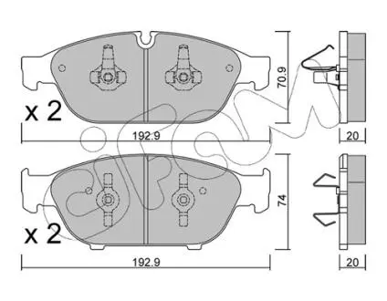 Фото колодки hamulc. audi a6 11-18 пр.d CIFAM 822-953-0 КОЛОДКИ HAMULC. AUDI A6 11-18 пр.D CIFAM 822-953-0