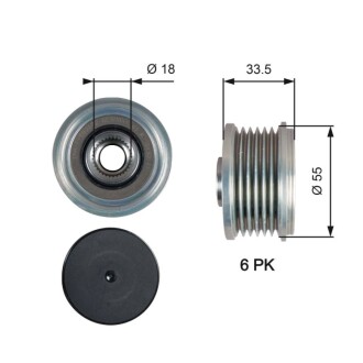 КОДЗЕ ПАСОВЕ АЛЬТ. DB GLA180 1.5D 14- Gates OAP7216