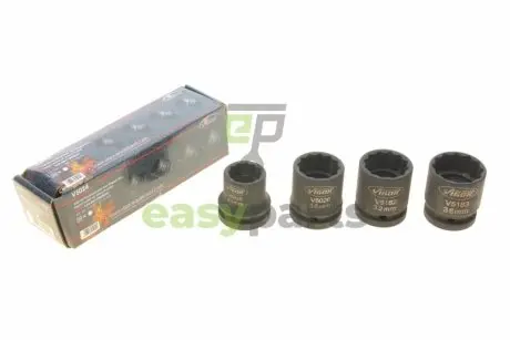 Набір ударних головок 12-граней 3/4" 24-30-32-36 мм VIGOR V5024