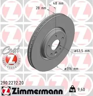 Гальмiвнi диски ZIMMERMANN 290.2272.20