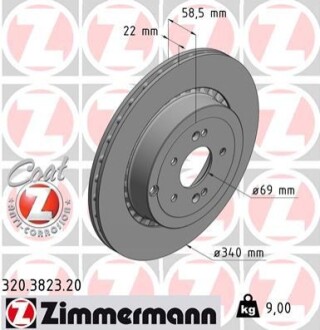 ТАРЧА ХАМУЛК. КИА СТИНГЕР 17-ТИ? ZIMMERMANN 320.3823.20