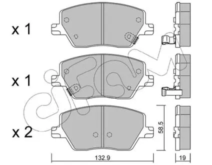КОЛОДКИ HAMULC. FIAT TIPO 15-PRZ?D CIFAM 822-1103-0