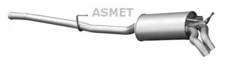 Глушитель выхлопных газов конечный ASMET 01.048 (фото 1)