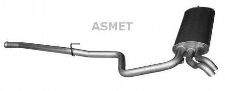 Глушитель выхлопных газов конечный ASMET 01.076 (фото 1)