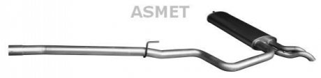 Глушитель выхлопных газов конечный ASMET 01.077 (фото 1)