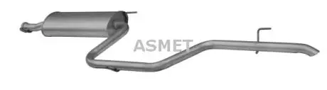Глушник вихлопних газів кінцевий ASMET 02.035