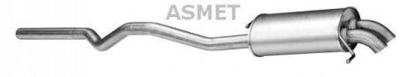 Глушник вихлопних газів кінцевий ASMET 04.109 (фото 1)